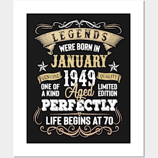 Legends Were Born In January 1949-70th Birthday Gi Posters and Art